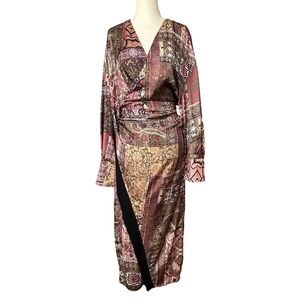 Zara Multicolor Patterned Midi Dress